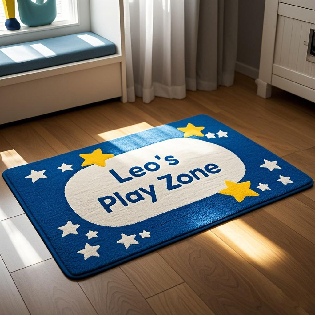 Personalized Kids Play Zone Room Plush Carpet