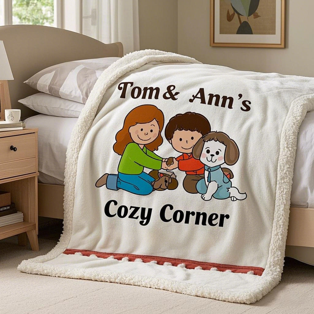 Personalized Cozy Corner Baby Plush Blanket