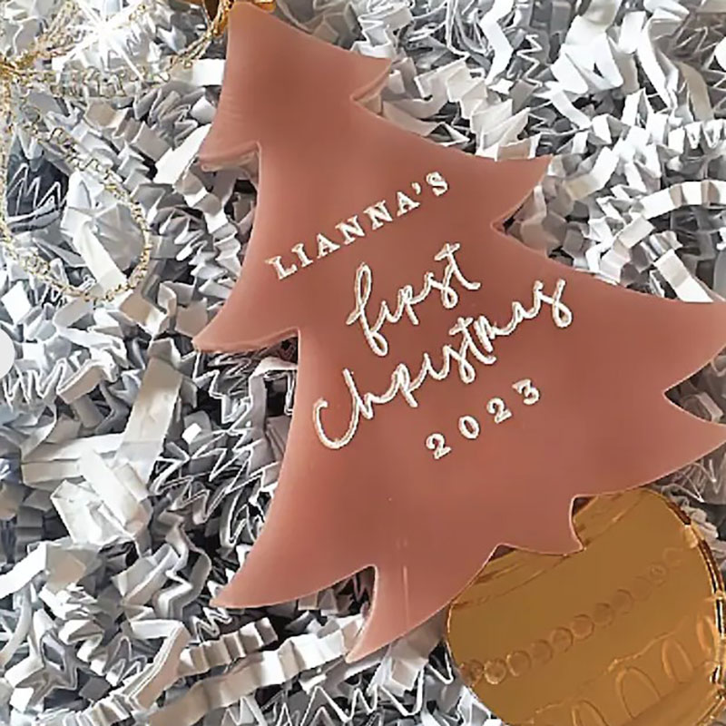 Baby's first Christmas Ornament 2023 Cutest Acrylic Christmas Ornament 