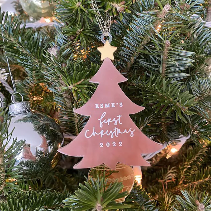 Baby's first Christmas Ornament 2023 Cutest Acrylic Christmas Ornament 