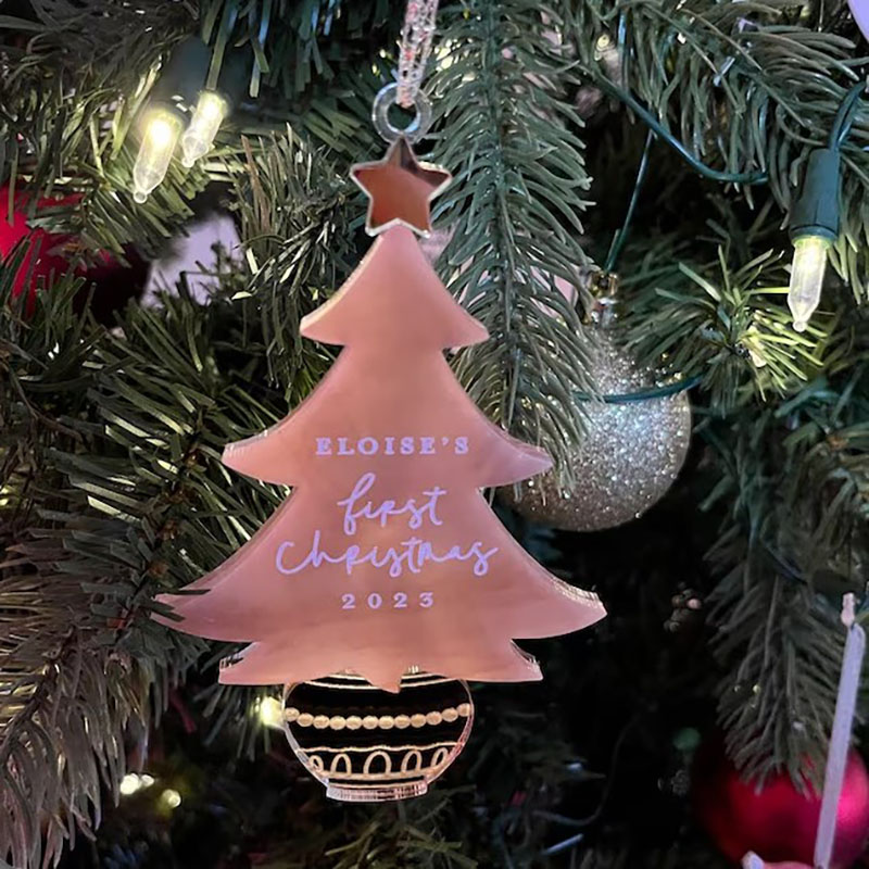 Baby's first Christmas Ornament 2023 Cutest Acrylic Christmas Ornament 