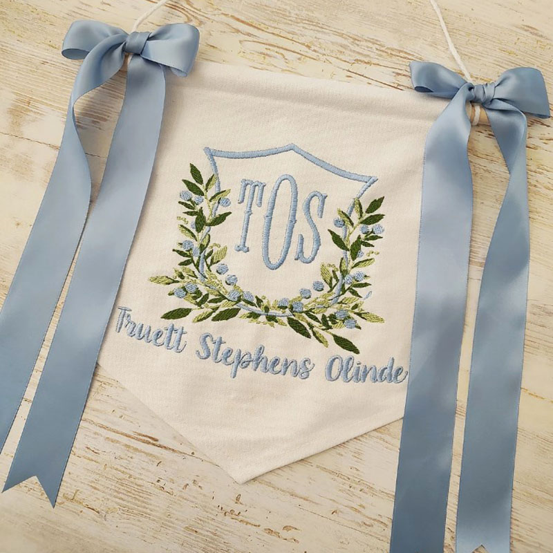 Custom Baby Welcome Banner Baby Shower with BOWS