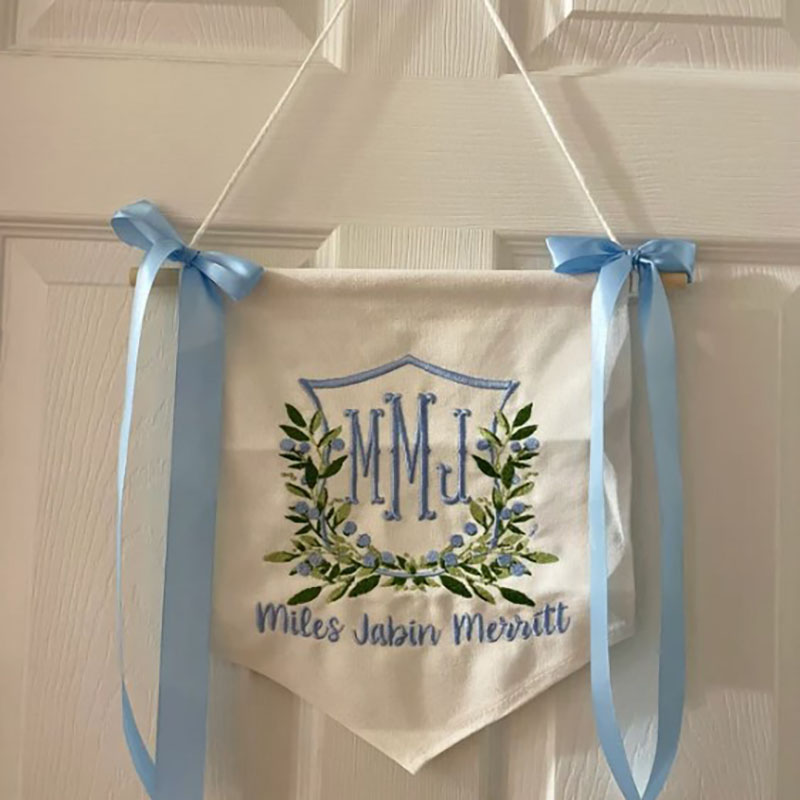 Welcome baby hospital banner with BOWS Baby Pennant