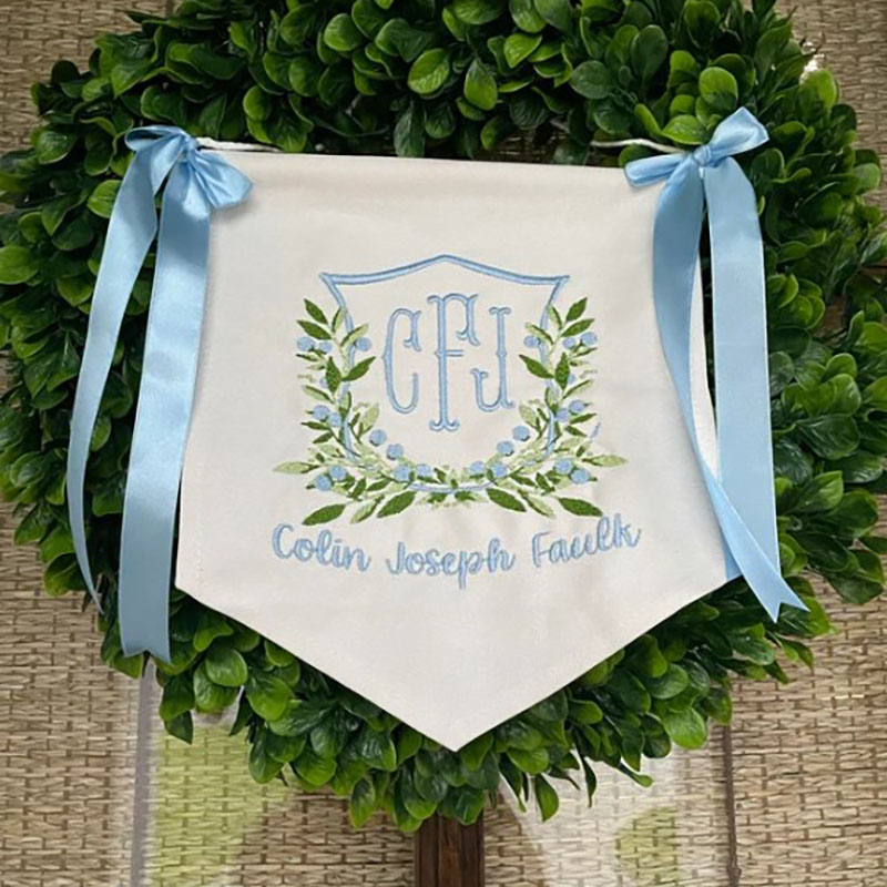 Custom Baby Welcome Banner Baby Shower with BOWS