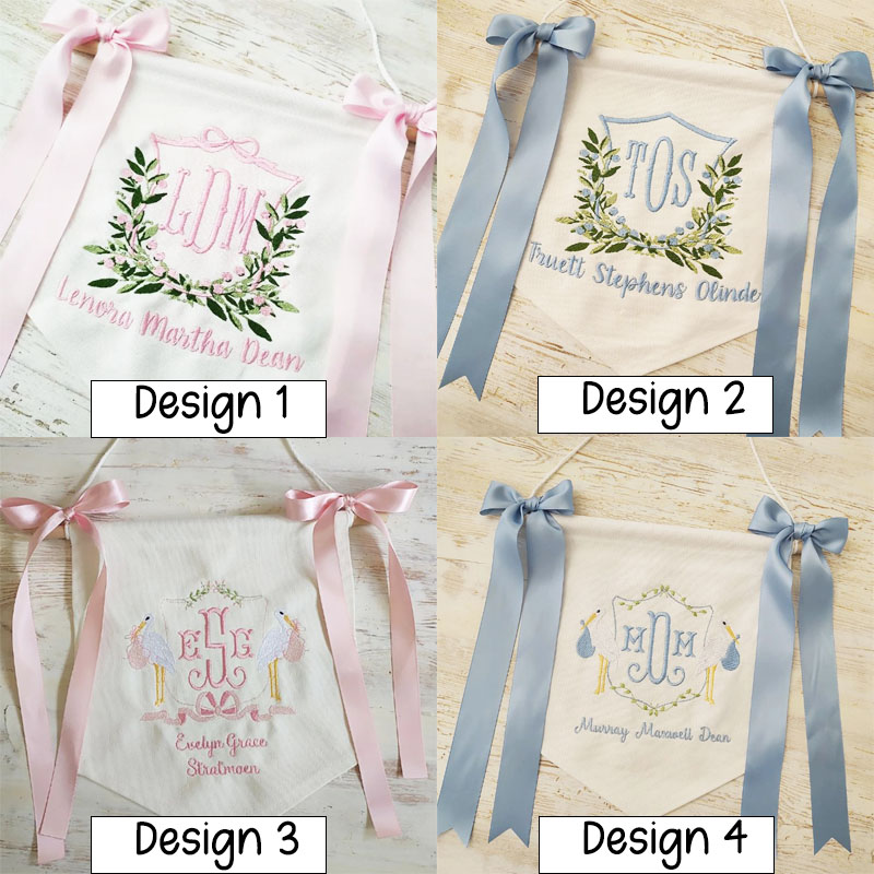 Welcome baby hospital banner with BOWS Baby Pennant