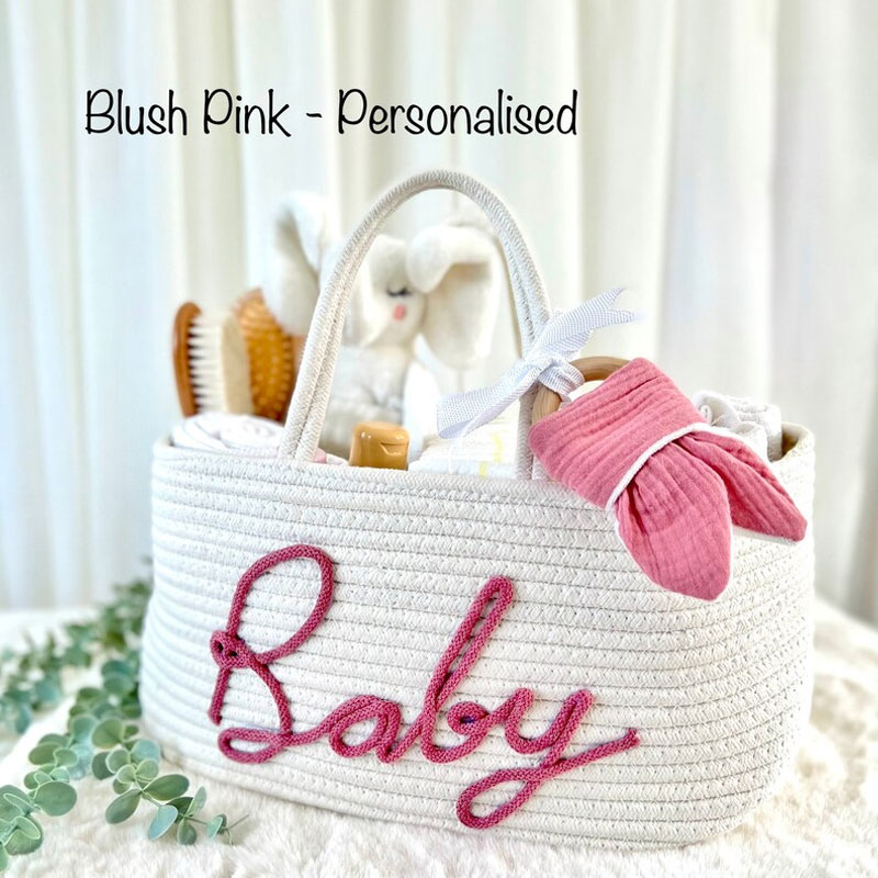 Baby Nappy Basket Nursery Storage Baby Shower Gift
