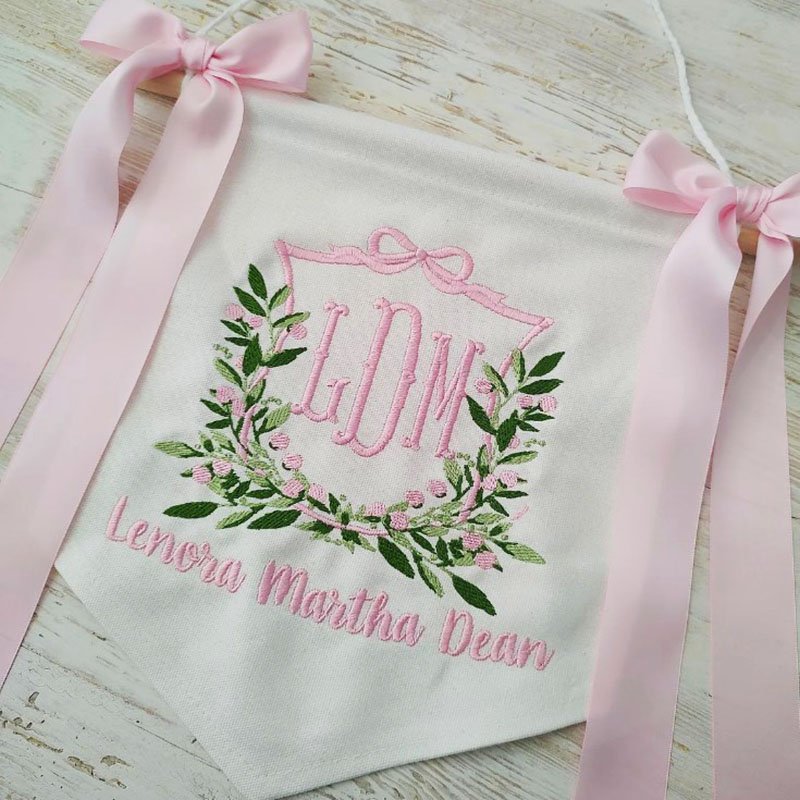 Custom Baby Welcome Banner Baby Shower with BOWS