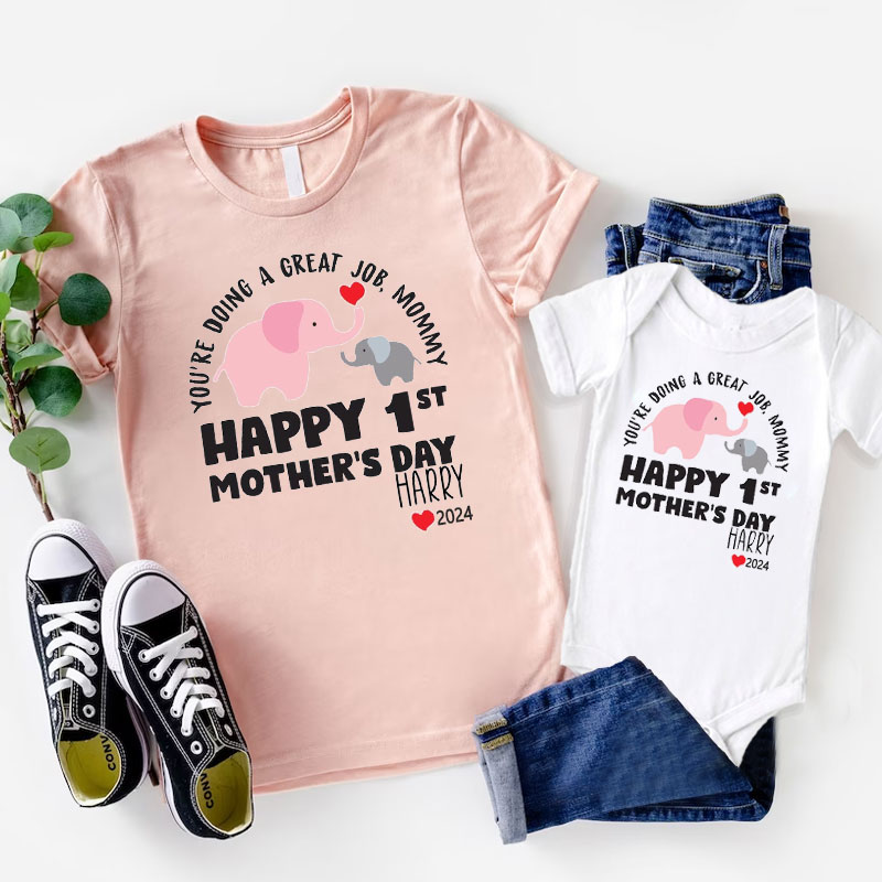 [Baby Bodysuit]Mothers Day Doing A Greating Job Mommy Matching Bodysuit