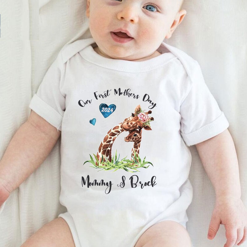 [Baby Bodysuit]Mothers Day Giraffe Mommy Matching Bodysuit