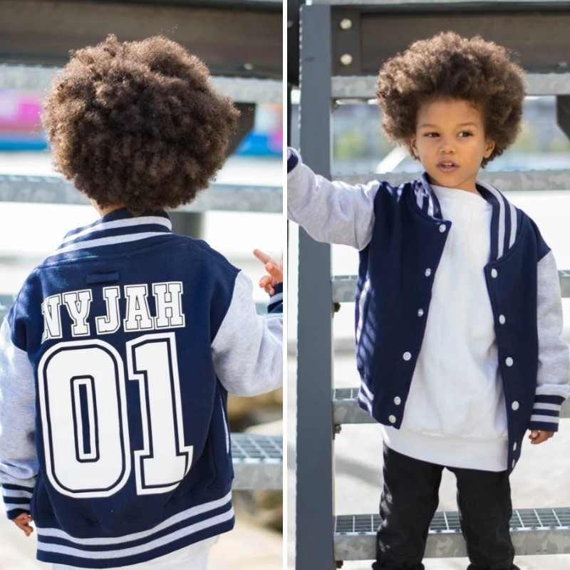 Personalised Unisex Custom Kids Varsity Jacket