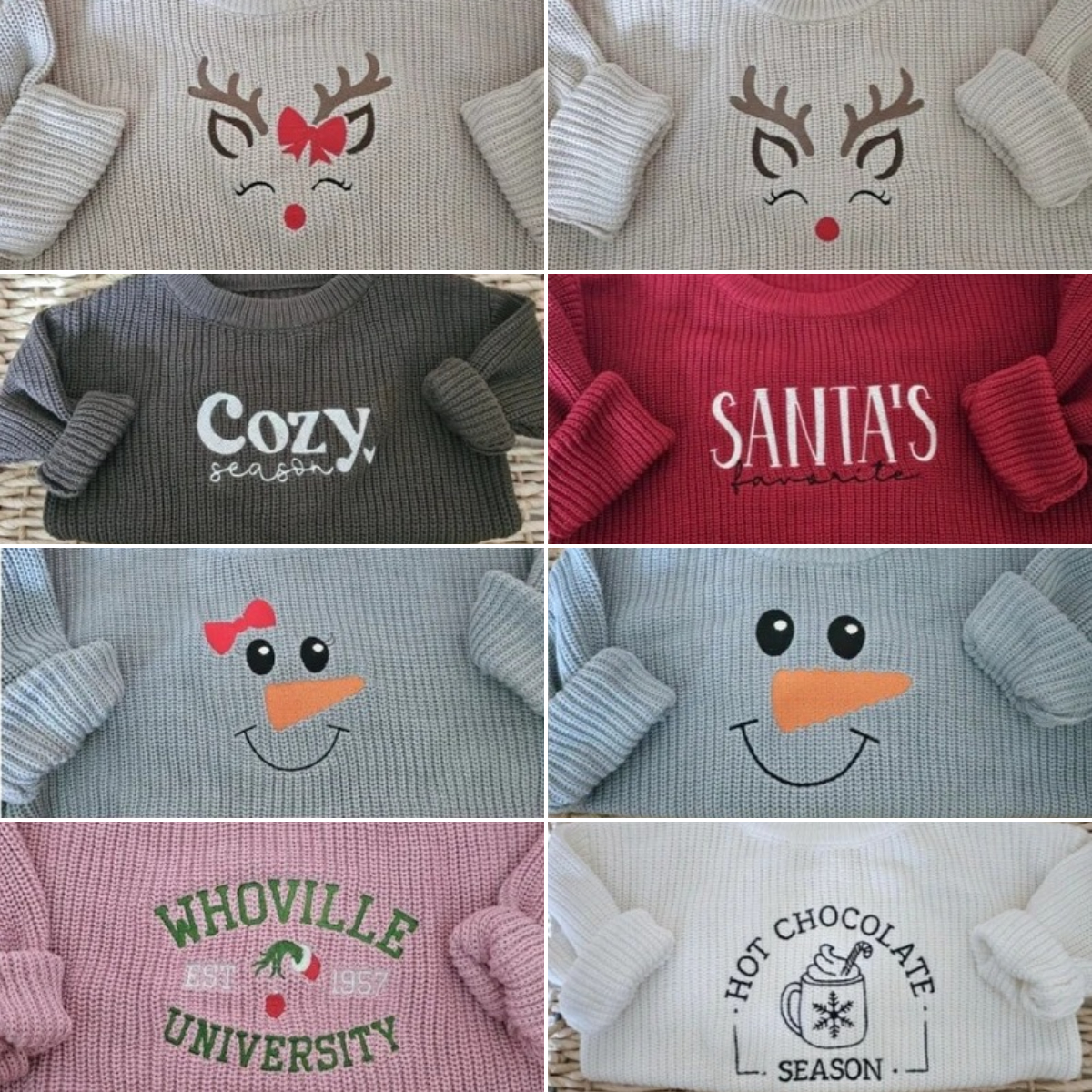 Winter Knitted Embroidered Sweater Infant Baby Toddler Sweater