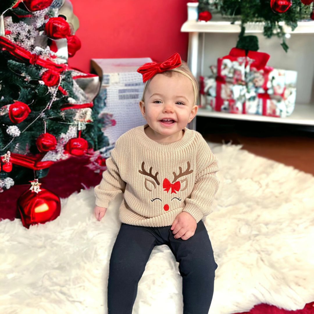 Winter Knitted Embroidered Sweater Infant Baby Toddler Sweater