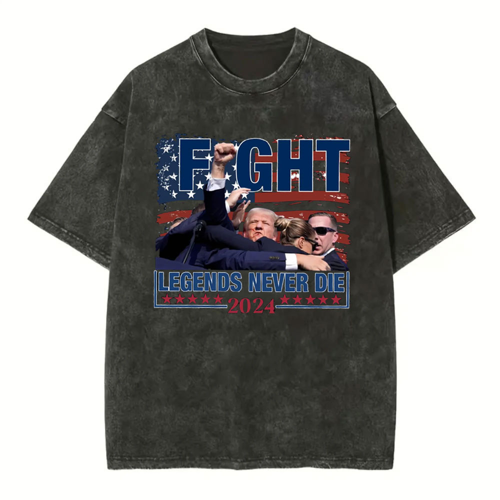 FIGHT, Legends Never Die Trump 2024 Adult Tee