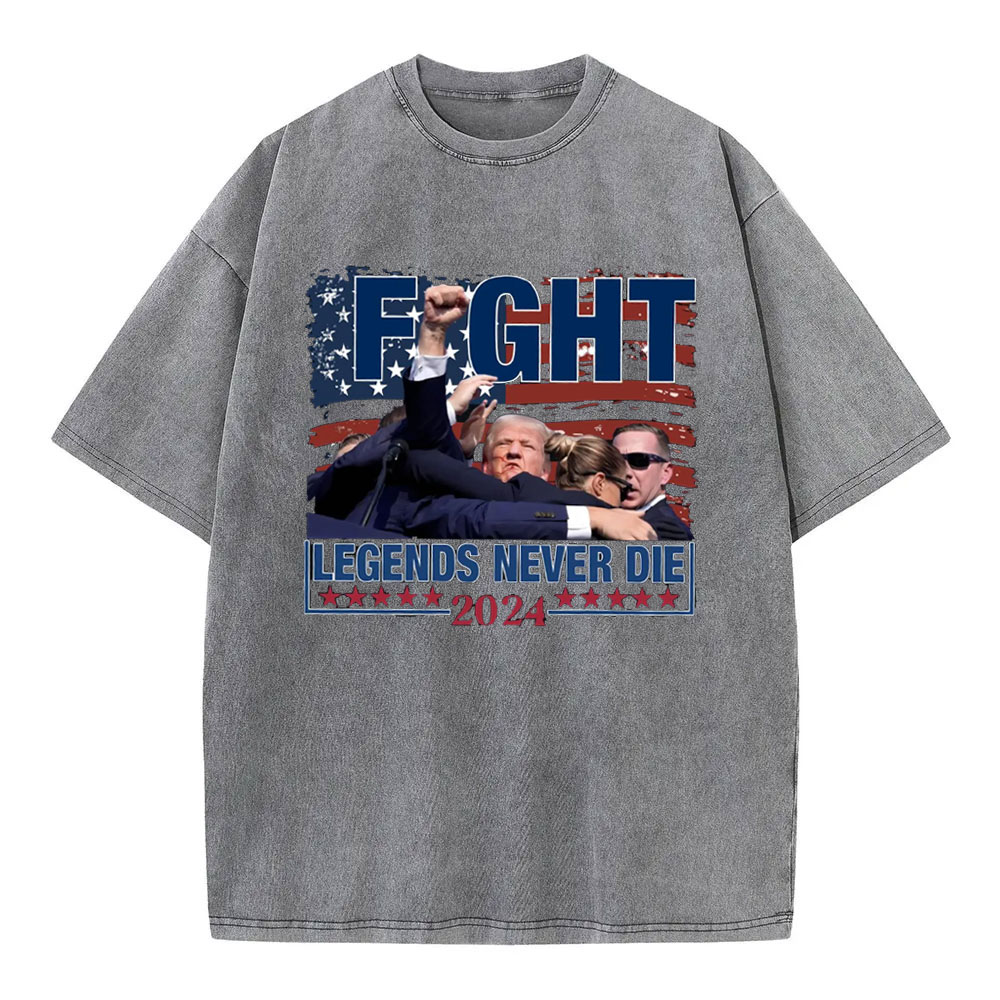 FIGHT, Legends Never Die Trump 2024 Adult Tee