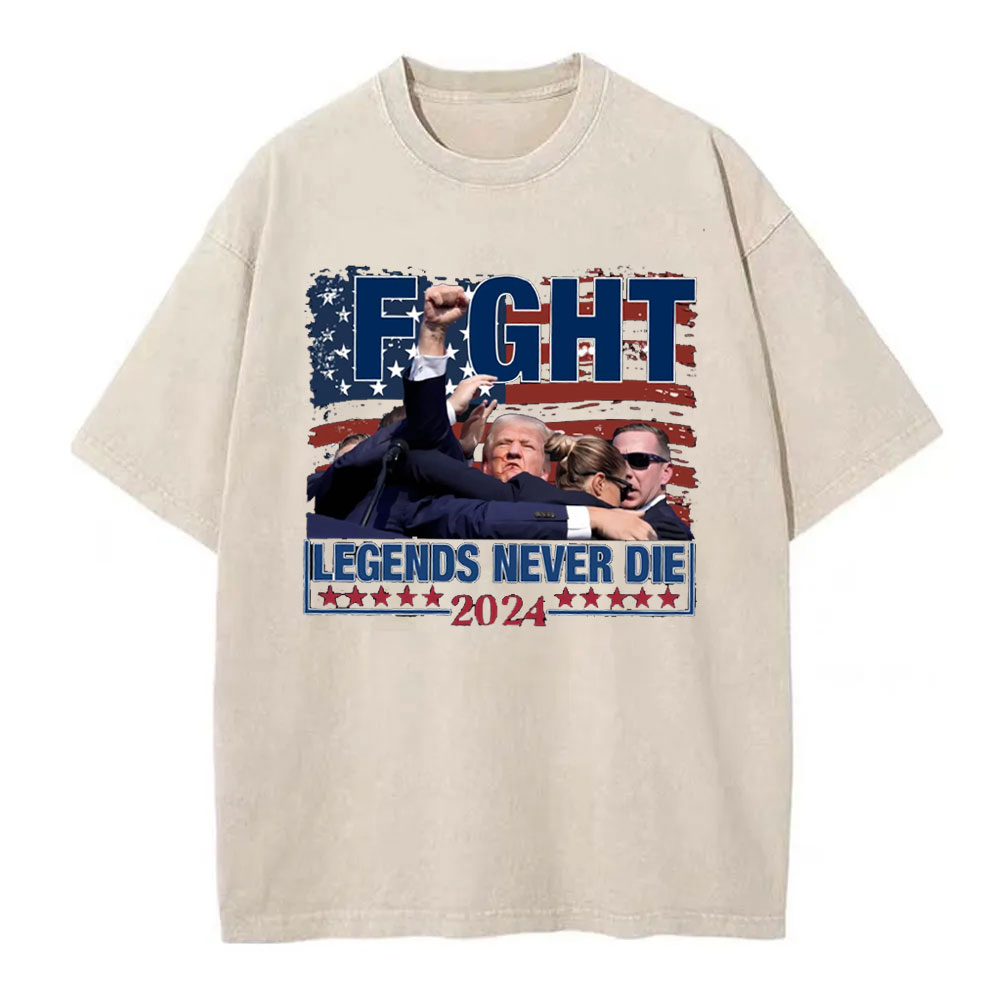 FIGHT, Legends Never Die Trump 2024 Adult Tee