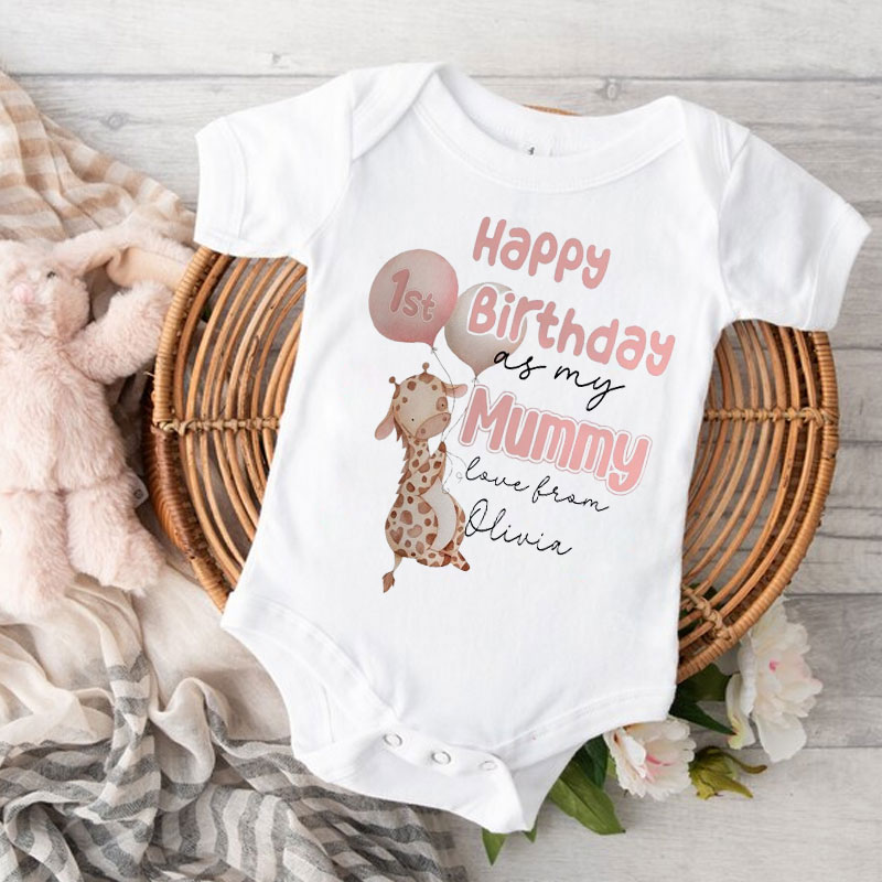 1st Birthday as My Mummy Baby grow Bodysuit