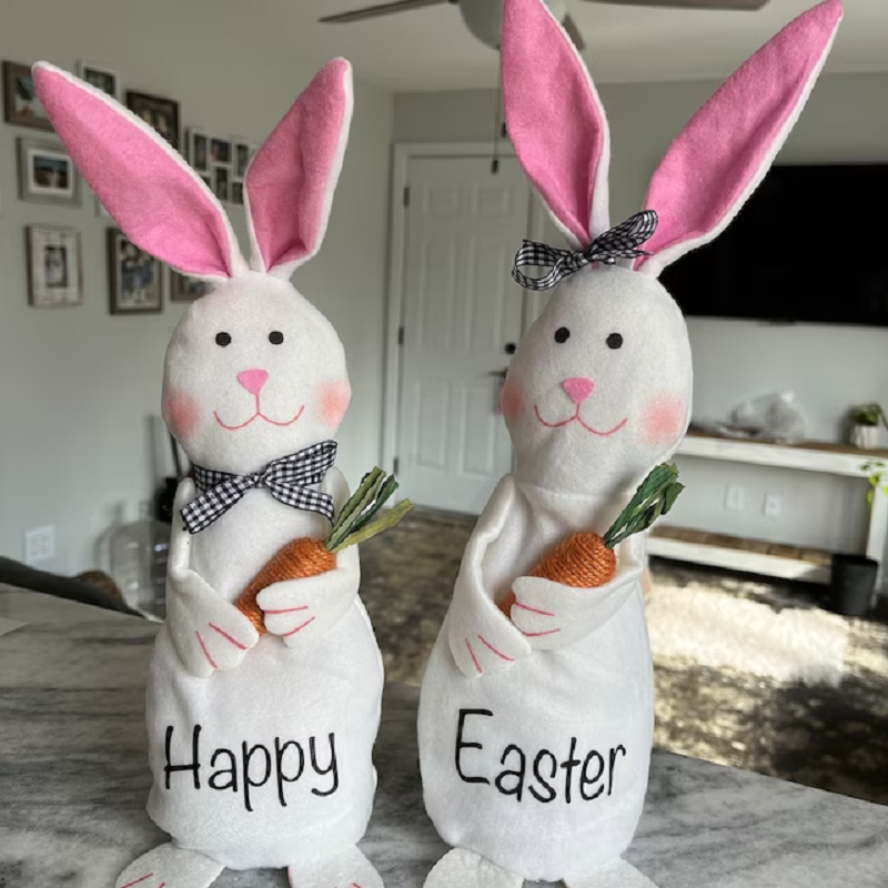 Personalized Beanie Bunny Toy, Spring Decor, Easter Decor