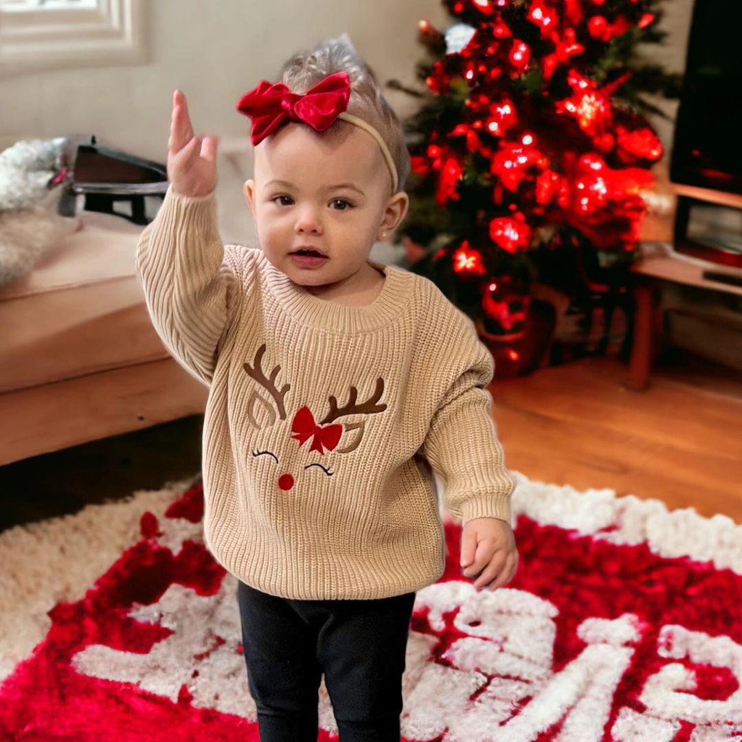 Winter Knitted Embroidered Sweater Infant Baby Toddler Sweater
