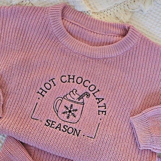 Winter Knitted Embroidered Sweater Infant Baby Toddler Sweater