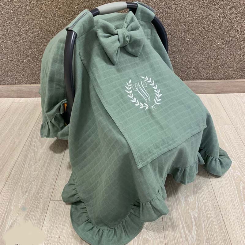 Personalized Baby Car seat Cover for Baby Peekaboo Mesh Window Cover