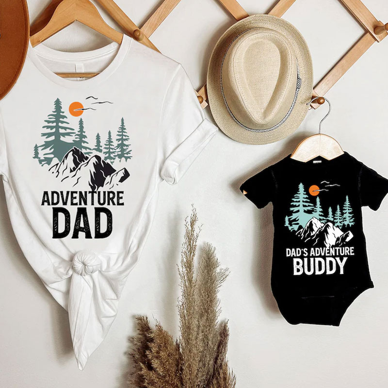 [Adult Tee]Adventure Dad TShirt Dad's Adventure Buddy