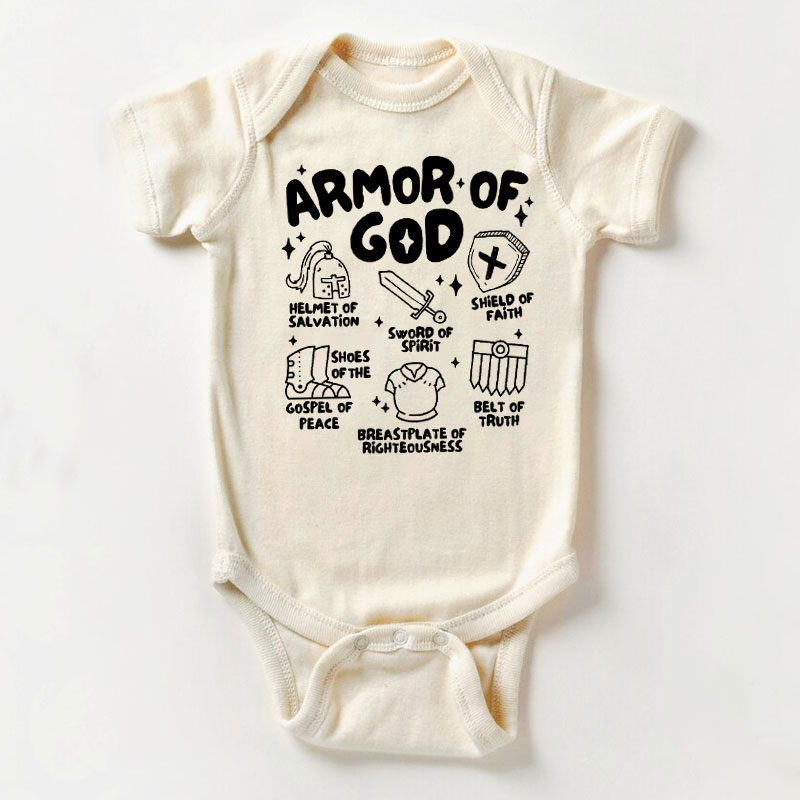 Armor of God Kids Bodysuit Christian Jesus Retro Bodysuit