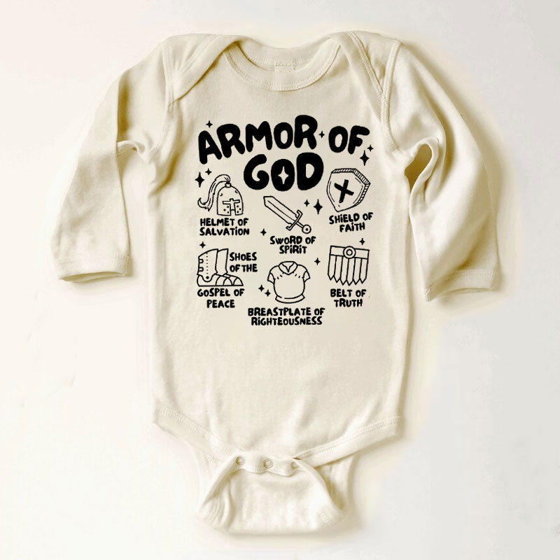 Armor of God Kids Bodysuit Christian Jesus Retro Bodysuit