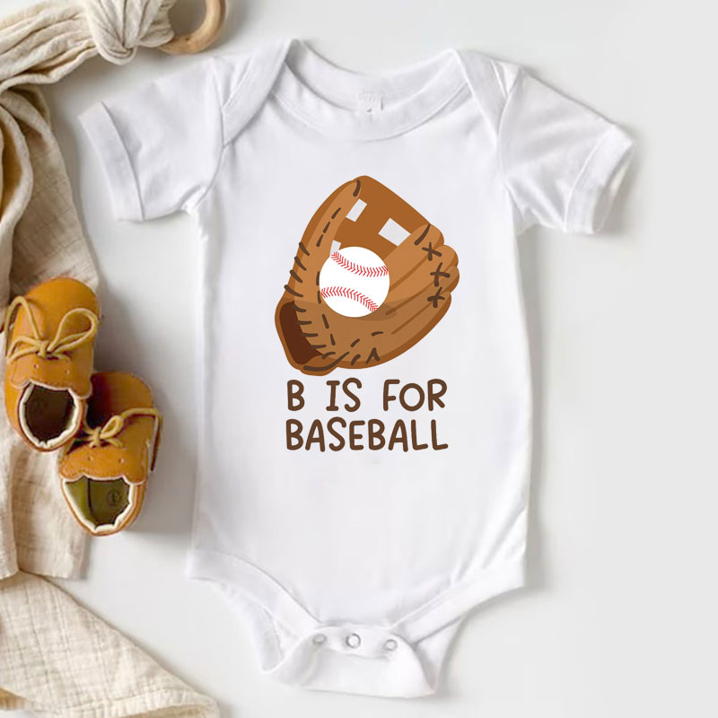 B Is For Baseball Baby Bodysuit