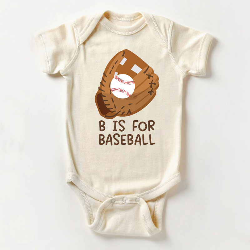 B Is For Baseball Baby Bodysuit