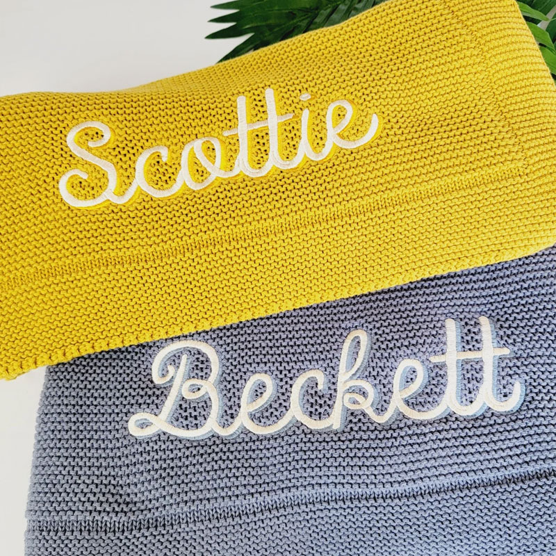 Baby Blanket Personalized Baby Toddler Knitted Blanket