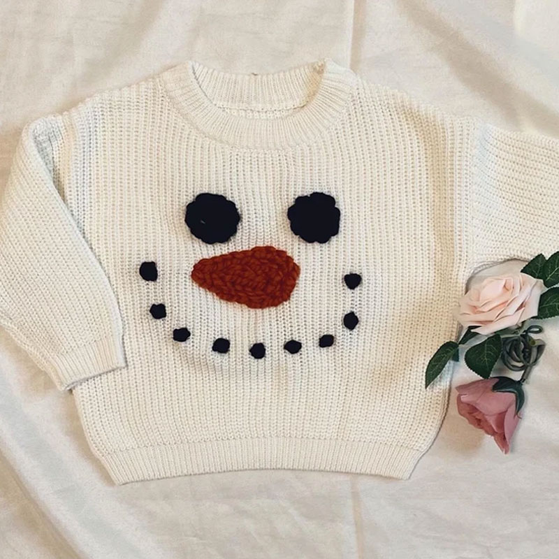 Baby Christmas Sweater Hand Embroidered Sweater
