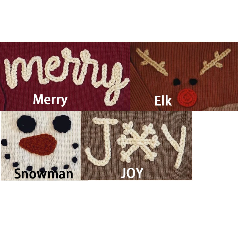 Baby Christmas Sweater Hand Embroidered Sweater