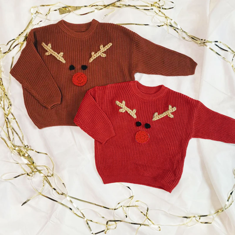 Baby Christmas Sweater Hand Embroidered Sweater