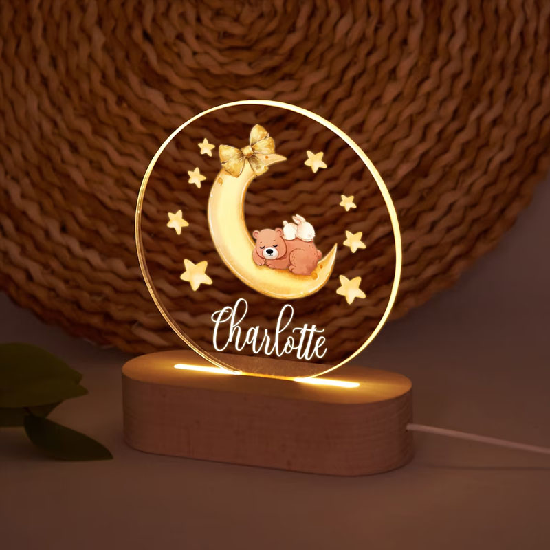 Baby Cute Animal Three Color Night Light