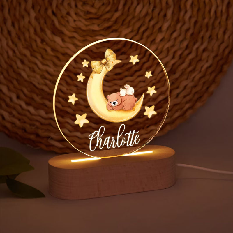 Baby Cute Animal Three Color Night Light