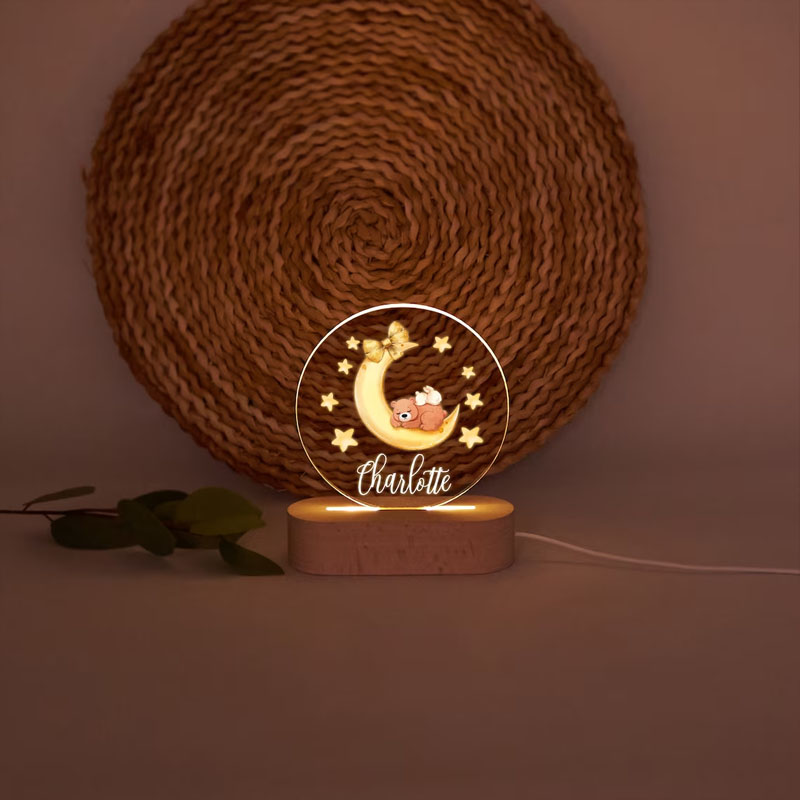 Baby Cute Animal Three Color Night Light