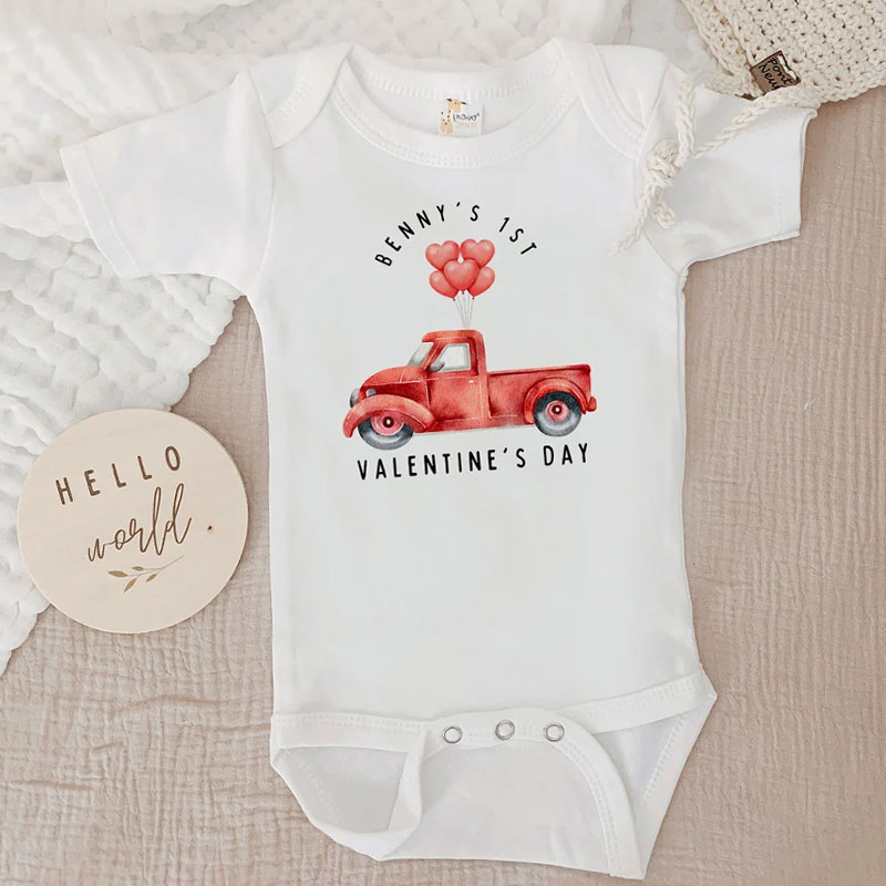 Baby First Valentines Day Outfit Baby Bodysuit
