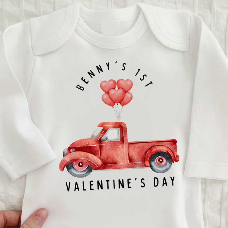 Baby First Valentines Day Outfit Baby Bodysuit