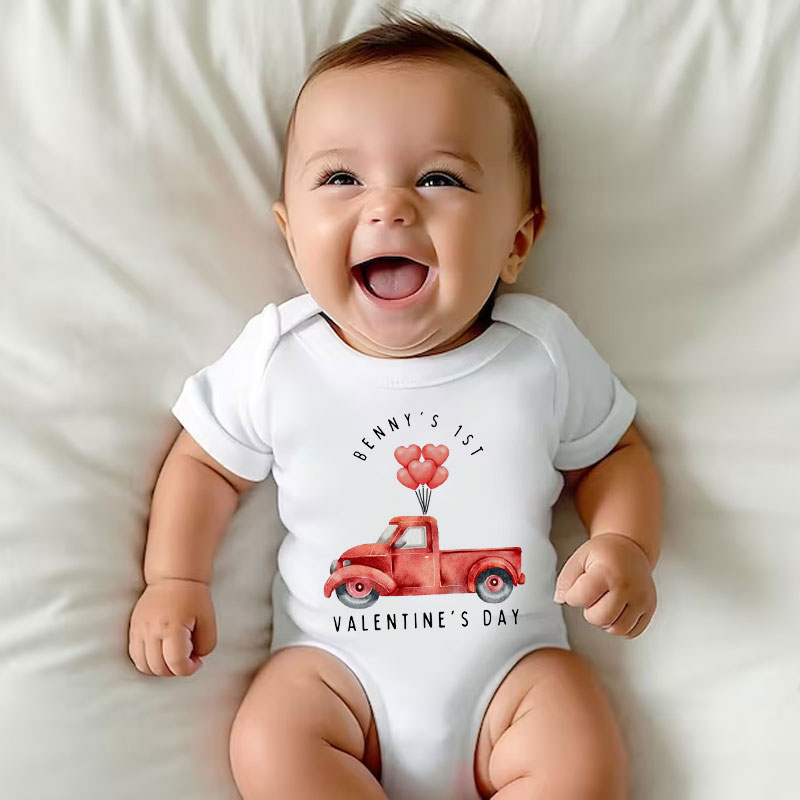 Baby First Valentines Day Outfit Baby Bodysuit