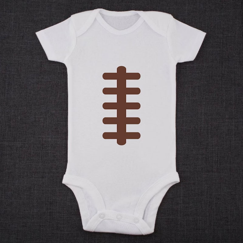 Baby Football Bodysuit Personalized with Name and Number