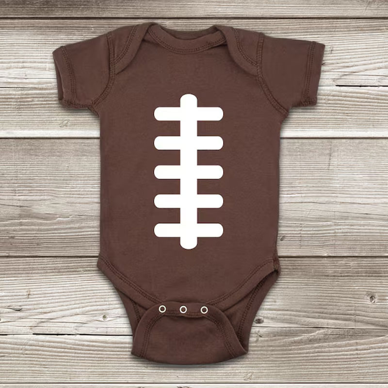 Baby Football Bodysuit Personalized with Name and Number