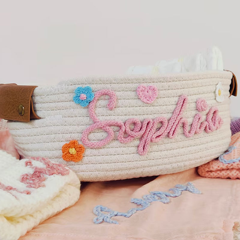 Baby Gift Basket Cotton Rope Toy Basket Diaper basket