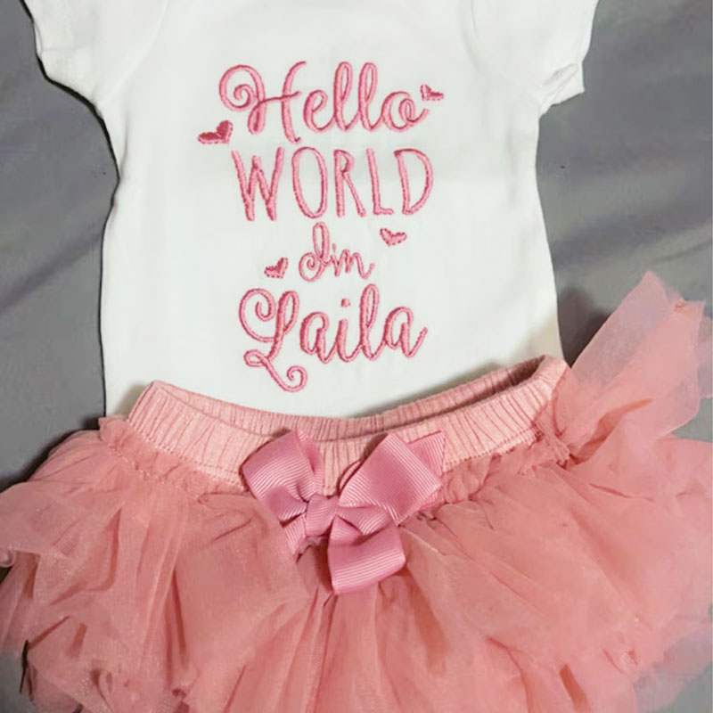 Baby Girl Coming Home Outfit  Hello World Clothes