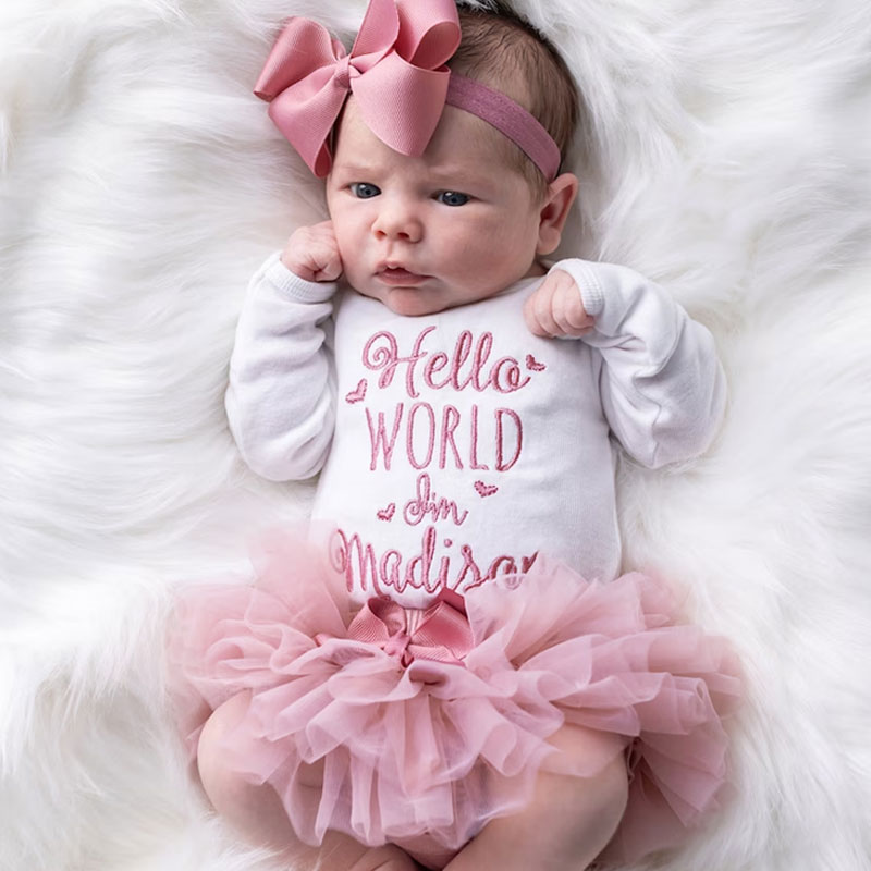 Baby Girl Coming Home Outfit  Hello World Clothes