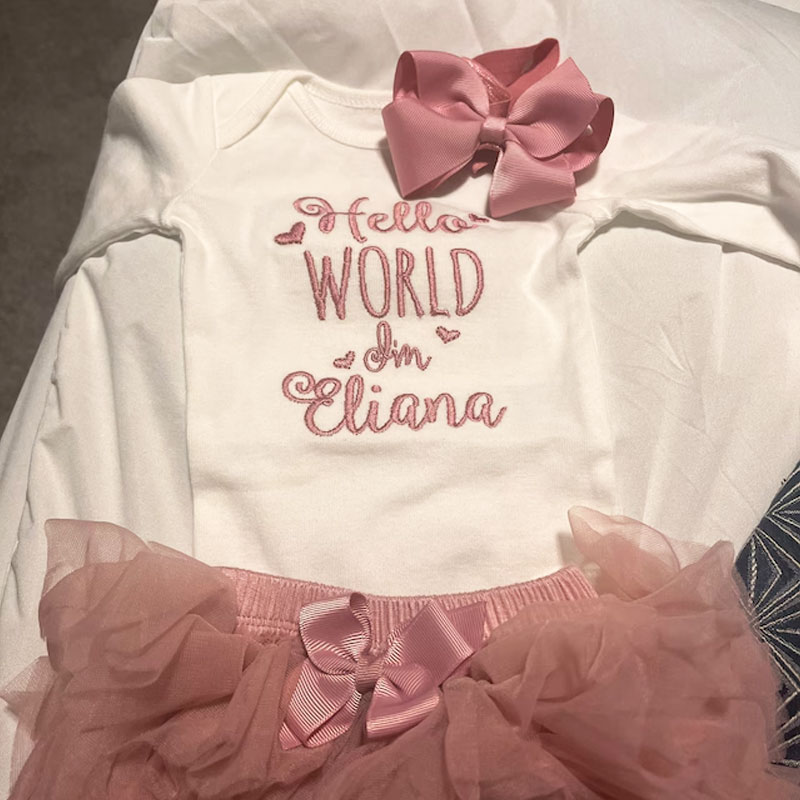 Baby Girl Coming Home Outfit  Hello World Clothes