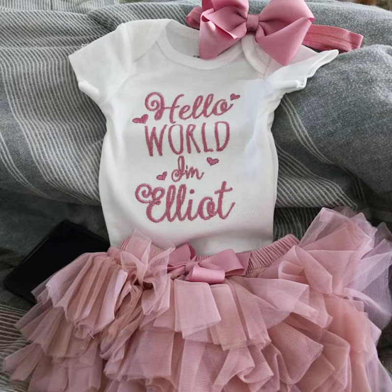 Baby Girl Coming Home Outfit  Hello World Clothes