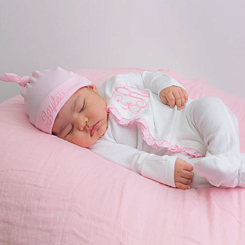 Baby Girl Coming Home Outfit Ruffle Pajamas