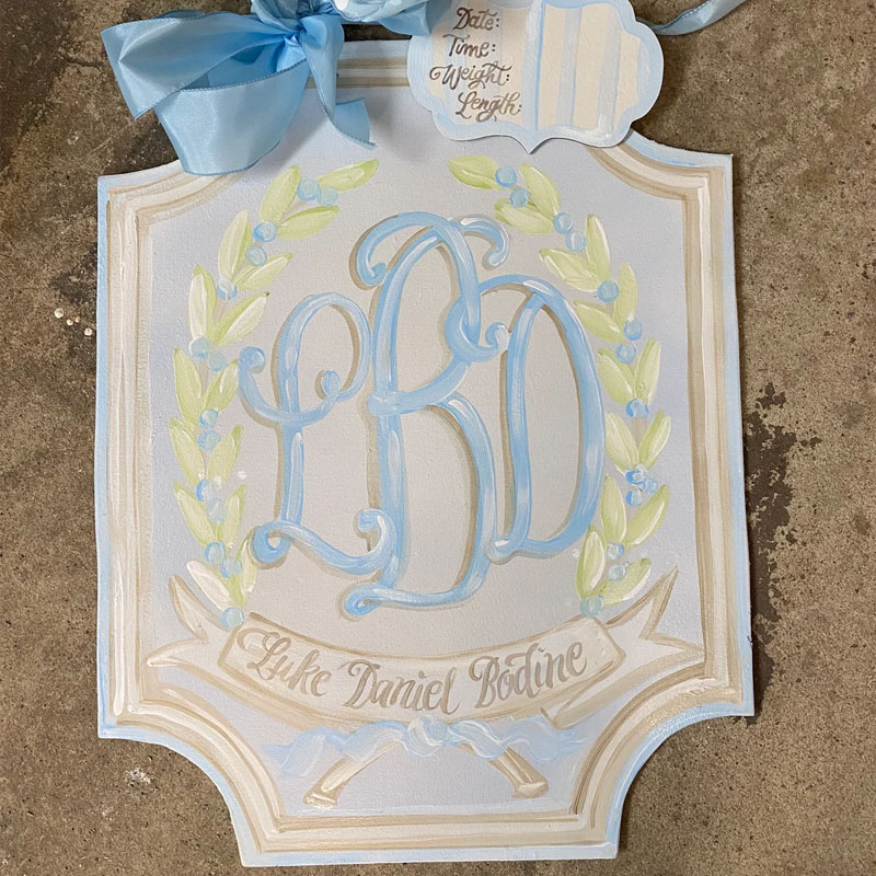 Baby Girl Nursery Door Hospital Door Hanger