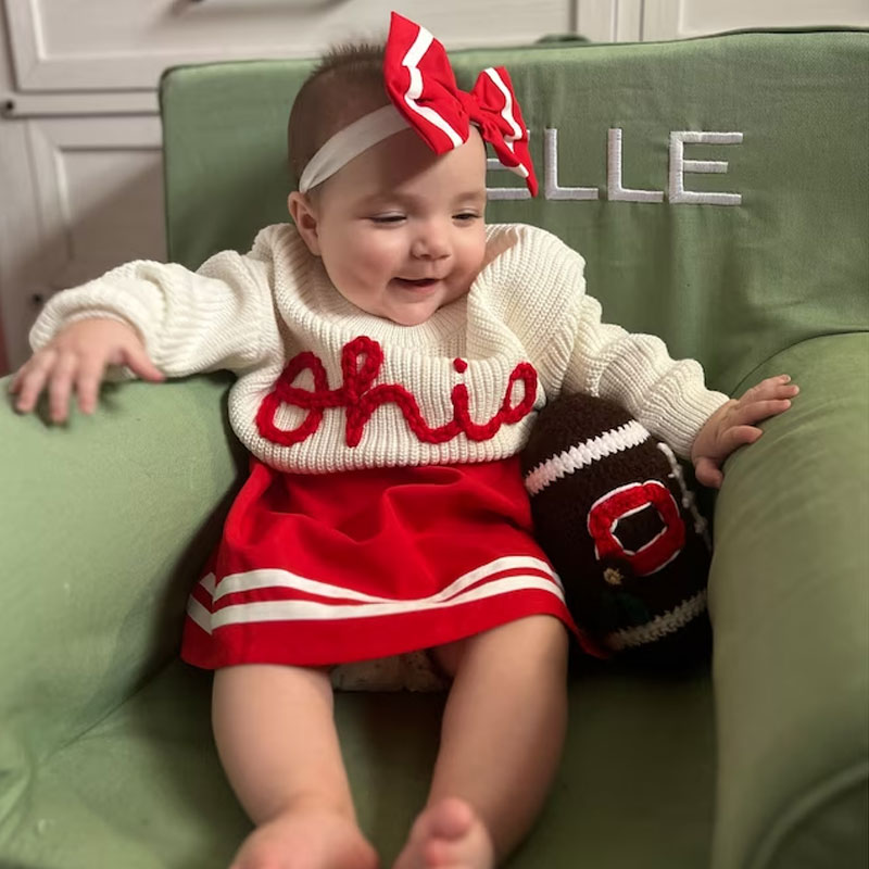 Baby Hearts Embroidered Sweater Valentine’s Day outfit