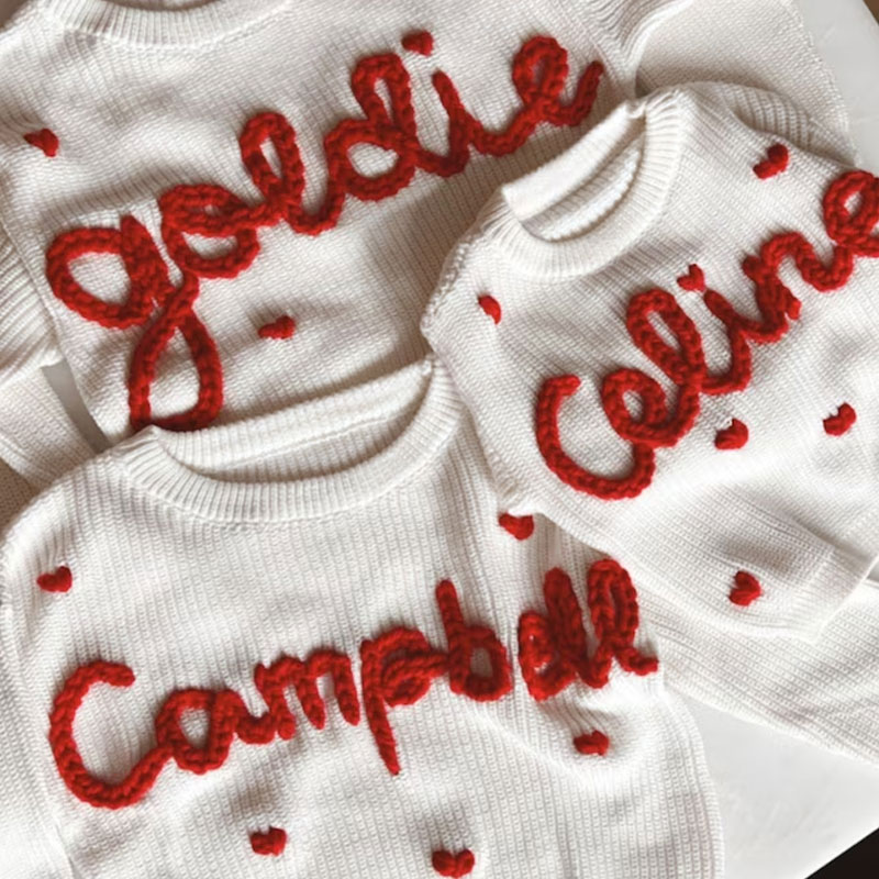 Baby Hearts Embroidered Sweater Valentine’s Day outfit